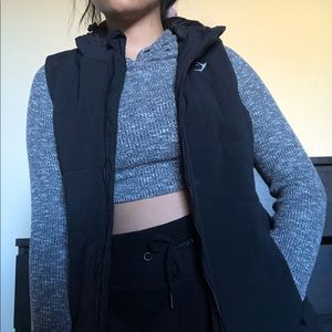 Gymshark Black Puffer Winter Vest ☃️